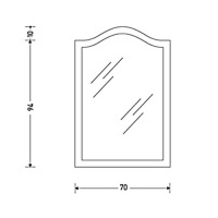 EBAN Sagomata Зеркало в раме 70х104см, цвет: bianco decape