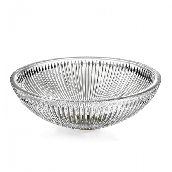 3SC Elegance Раковина накладная, D=43,5/h16 см, без отверстия под смеситель, донный клапан в комплекте, цвет: прозрачный хрусталь/oro rosa lucido