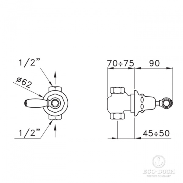 Stella Italica Leve Встраиваемый смеситель 0/154 без излива, цвет: хром