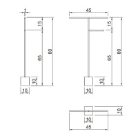 Antonio Lupi Bivio Полотенцедержатель напольный 80х45см., база из мрамора Carrara satinato, структура из латуни в отделке Bianco opaco