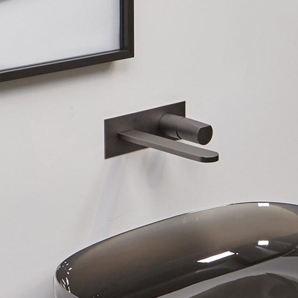 Antonio Lupi Indigo Смеситель для раковины, встраиваемый, излив: 250мм, цвет: графит