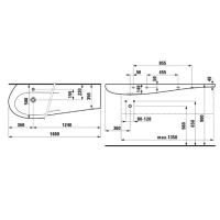 Laufen Alessi One Раковина 160х50х16.5 см, без отв., цвет: белый