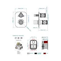 THG Hirondelles Смеситель для душа, встраиваемый, термостатический, цвет: Polished gold