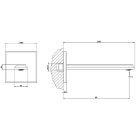 Gessi Eleganza Настенный излив на 1/2” для монтажа с удаленным управлением 46112+46106 (не входит в комплект), цвет: хром