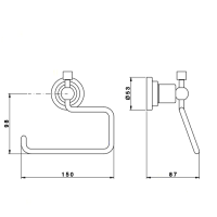 Nicolazzi Monte Croce Бумагодержатель, подвесной монтаж, Цвет: хром