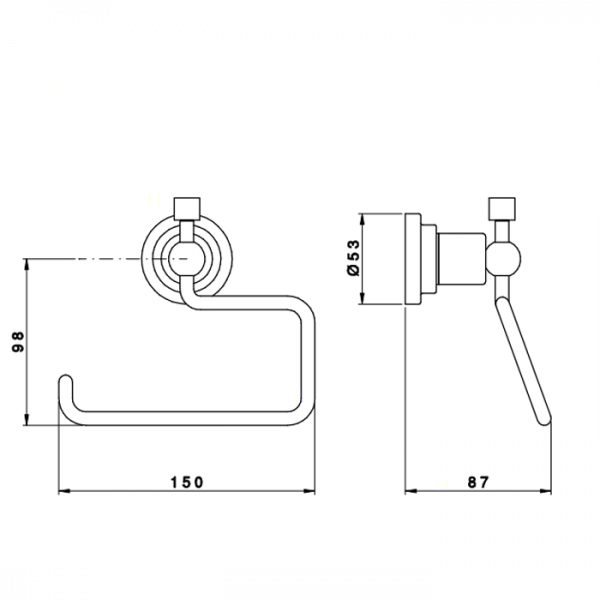 Nicolazzi Monte Croce Бумагодержатель, подвесной монтаж, Цвет: хром