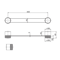 Fima Carlo Frattini Texture Collection Полотенцедержатель 40см, цвет: хром