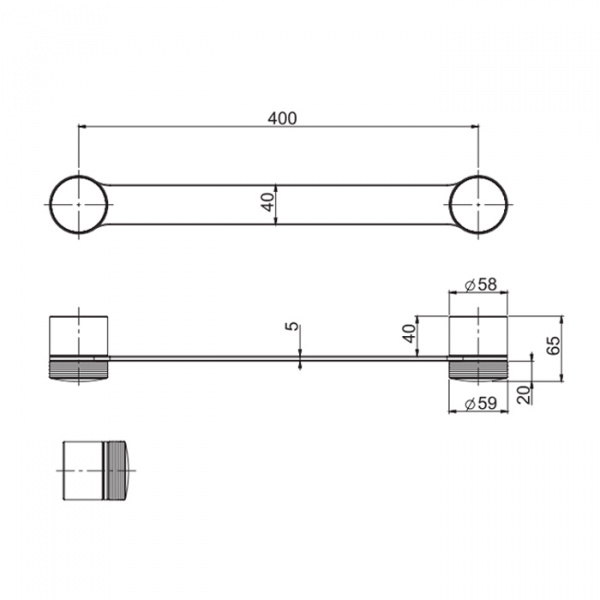 Fima Carlo Frattini Texture Collection Полотенцедержатель 40см, цвет: хром