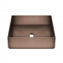 Gessi 316 Раковина 40x40 см, без отв., для установки на столешницу, без перелива, нержавеющая сталь, цвет: Copper Brushed PVD