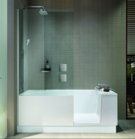 DURAVIT Shower + Bath Bathtub Ванна 170х75хh210.5см, прямоугольная с входной дверью и душевой шторкой, DX - правосторонняя
