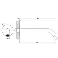 Gessi 316 Настенный излив на 1/2”, комбинируемый с удаленным управлением, цвет: шлифованная сталь