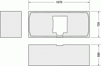 Опора из стиропора для ванны Duravit Darling New, 167x72