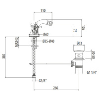 Gattoni TRD Смеситель для биде, 1 отв., ручки Paris, цвет: хром