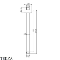 Carlo Frattini Wellness Держатель для душевой лейки, потолочный, 300мм., цвет: бронза