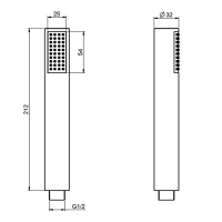 Carlo Frattini Wellness Ручной душ F2067CR, цвет: хром