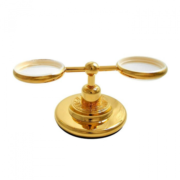 Nicolazzi Liberty Держатель для стакана и мыльницы, подвесной, цвет: золото