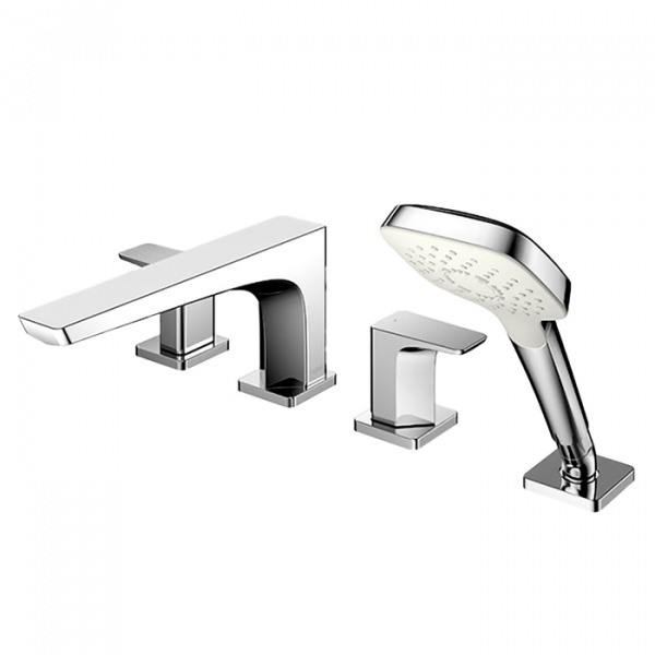 TOTO GE Смеситель для ванны на 4 отв. 475x284x226мм с ручным душем, цвет: хром