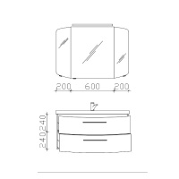 Pelipal Cassca Комплект мебели тумба 2 выдвижных ящика с раковиной 100см, Цвет: антрацит высокоглянцевый
