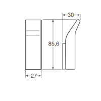Armani Roca Island Крючок одинарный на стенный 30x27x85,6мм, подвесной, цвет: greige