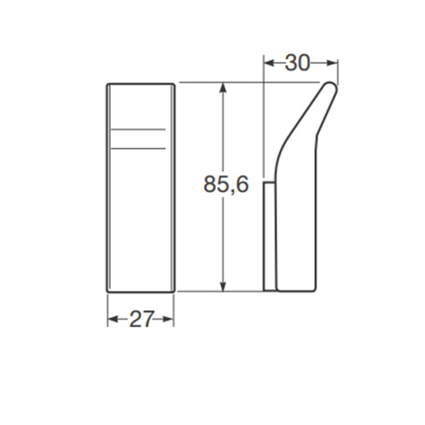 Armani Roca Island Крючок одинарный на стенный 30x27x85,6мм, подвесной, цвет: greige