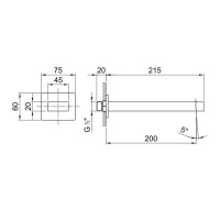 Fantini Mint Излив для ванны, настенный, цвет: хром
