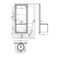EMCO Touch 600 classic Комплект мебели с выдвижным ящиком, хром/черный