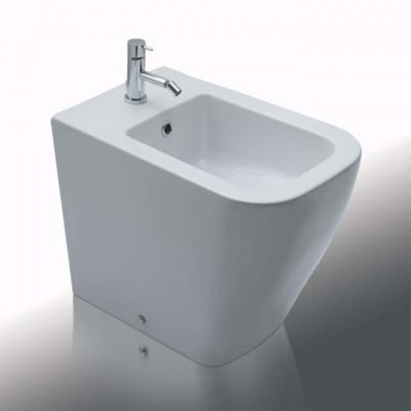 Globo Stone Биде напольное пристенное 52х36см, c 1 отв.под смеситель, системой скрытого крепежа, цвет: белый