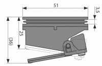 Гидрозатвор комбинированный для APZ-S6 для желоба APZ13, арт.P143, арт. P143