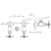 Nicolazzi Teide Смеситель для душа без гибкого шланга и лейки, цвет: хром