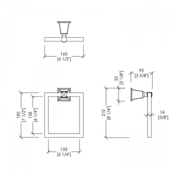 Devon&Devon Time Полотенцедержатель кольцо 19см., подвесной, цвет: хром