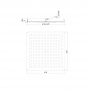 BOSSINI PARIS-CUBE Верхний душ 670 x 670 мм, FLAT, цвет: хром