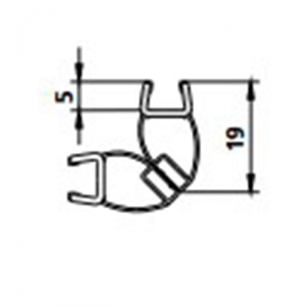 Kermi Магнитный профиль 200см., для правого стекла R