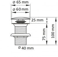 Донный клапан для раковины CeramaLux