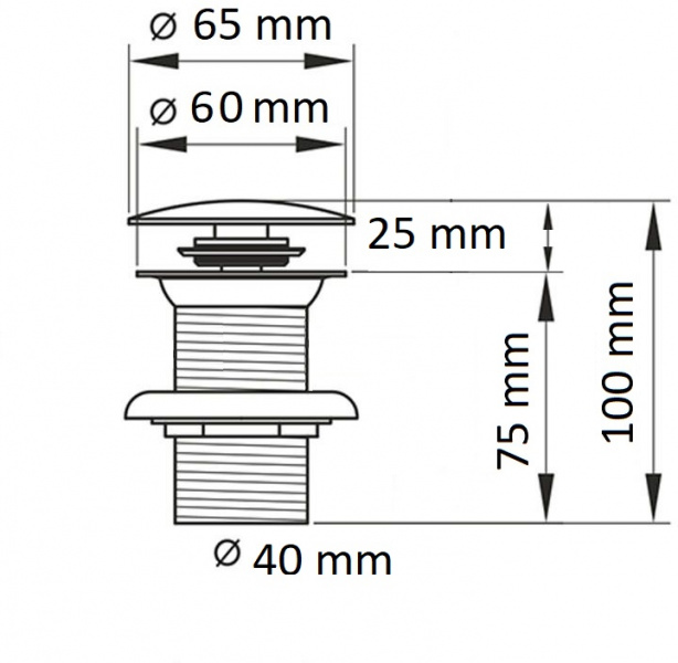 Донный клапан для раковины CeramaLux