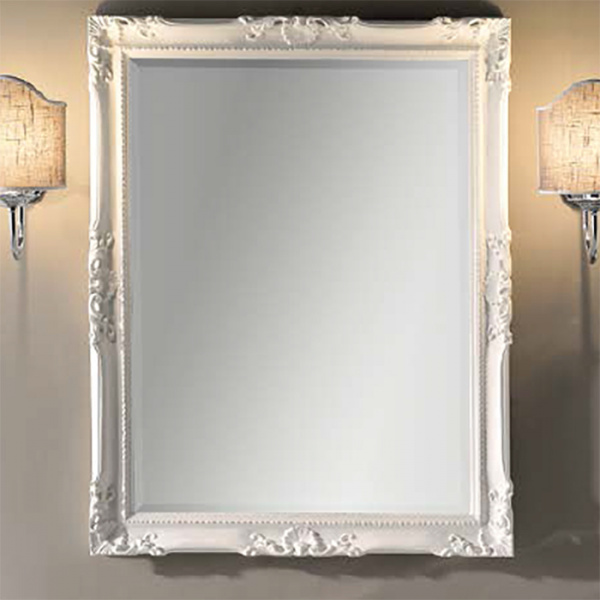 Sbordoni Зеркало Francese прямоугольное настенное 72х92 см, цвет: белый глянец