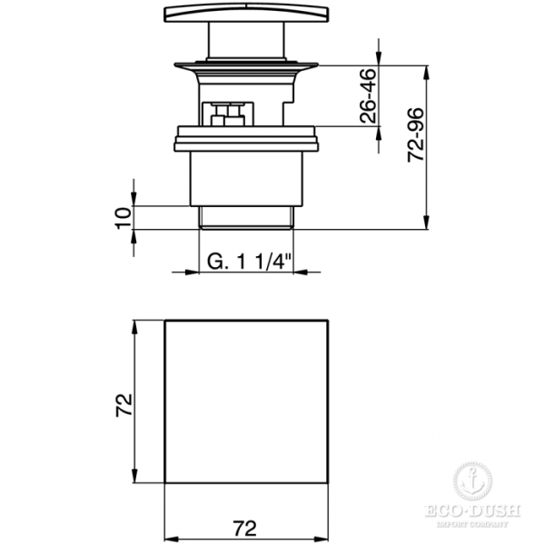 CISAL Донный клапан, ZA00162224, цвет: золото
