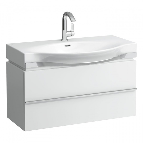 Laufen Palace Тумба подвесная 90x51cм., с раковиной, 2 ящика, с полотенцедержателем, цвет: белый глянцевый