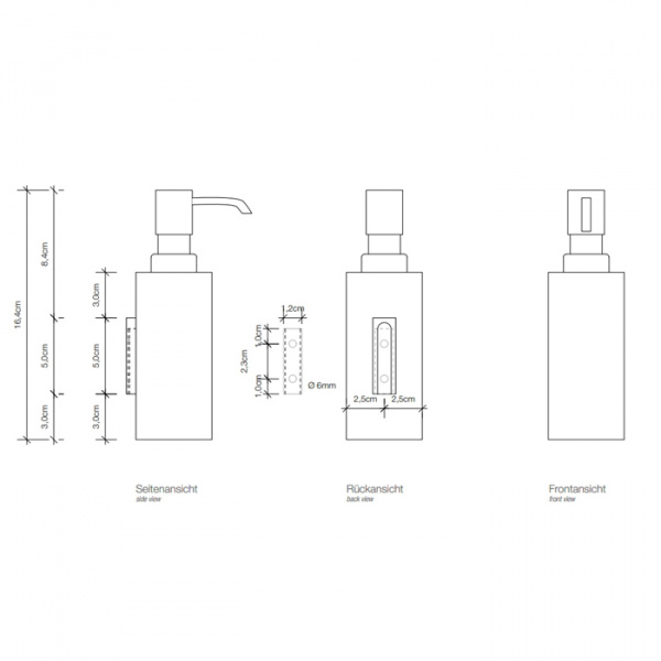 Decor Walther Cube DW 375 N Дозатор для мыла, подвесной, цвет: хром