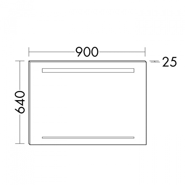 Burgbad Зеркало с подсветкой 90х64х2.5см , сенсорный выкл.с регулировкой силы света, IP24, корпус алюминий