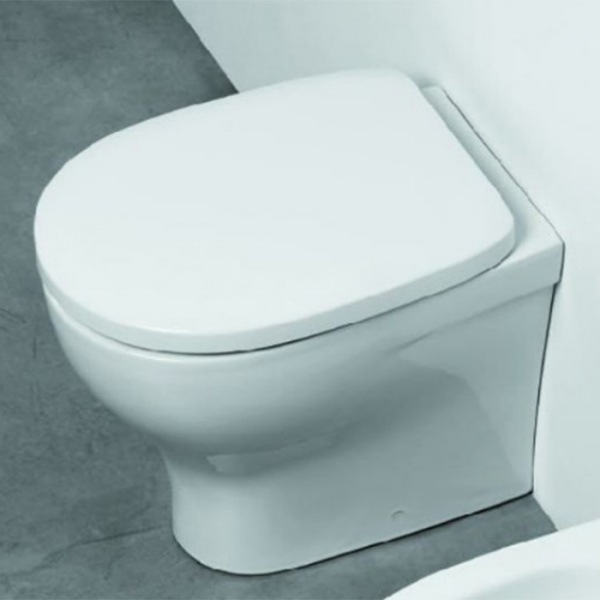 AZZURRA Pratica Унитаз приставной 52,5x34,5см слив универсальный, цвет: белый, сиденье на выбор