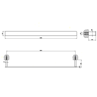 Gessi iSpa Полотенцедержатель 60см, подвесной, цвет: хром