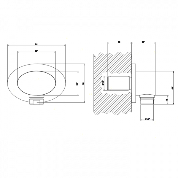 Gessi Ovale Вывод воды на 1/2", цвет: хром
