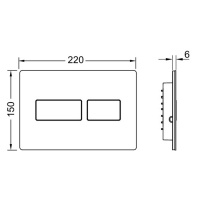 TECEsolid. Панель смыва с двойной системой смыва для унитаза, цвет: белый матовый