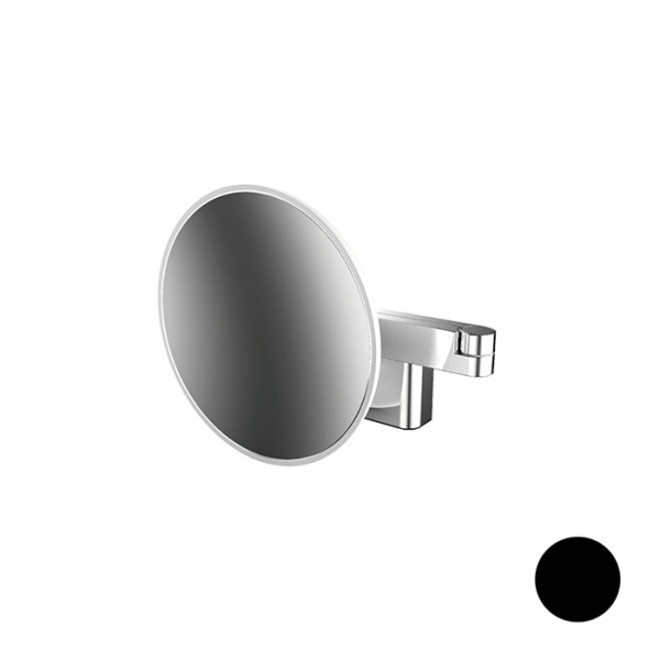 EMCO Evo Зеркало косметическое, LED, Ø209мм,  двойной, ELS, 5x кратное увеличение, подвесной, цвет: черный
