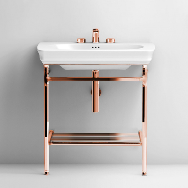 Artceram Civitas Металическая структура Quadra 55х44хh80,5см, полка сетка, цвет: розовое золото