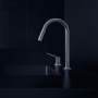 Axor Citterio M Смеситель для кухни, однорычажный, на 2 отв, с выдвижным душем, излив: 221мм, цвет: сталь
