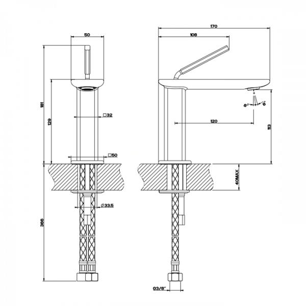Gessi iSpa Смеситель для раковины на 1 отверстие, цвет: хром
