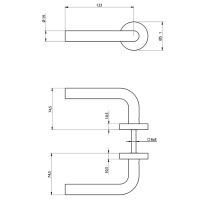 Ручка для дверцы матовая сталь Bongio Time 2020, цвет: матовая сталь