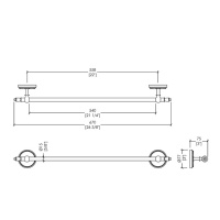 Devon&Devon Antique Georgian Полотенцедержатель 55.8см., подвесной, цвет: хром