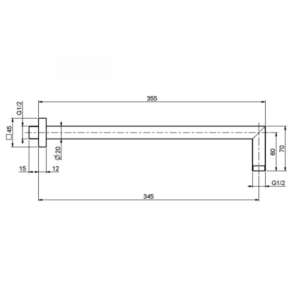 Carlo Frattini Wellness Держатель для душа настенный 350мм. F2538CR, цвет: хром